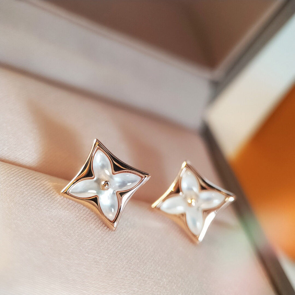 [Lumi Jewels]STAR MOP PINK GOLD EARRINGS