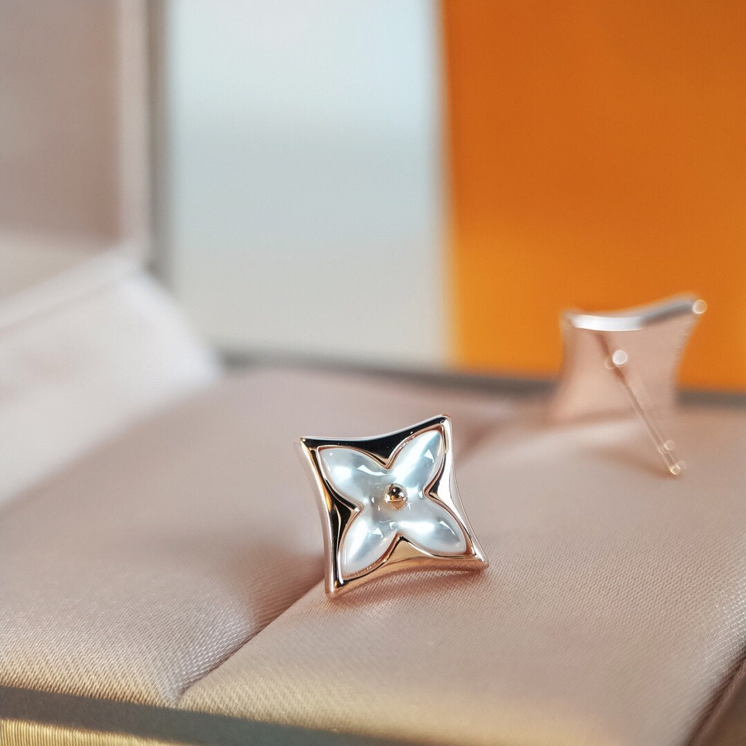 [Lumi Jewels]STAR MOP PINK GOLD EARRINGS