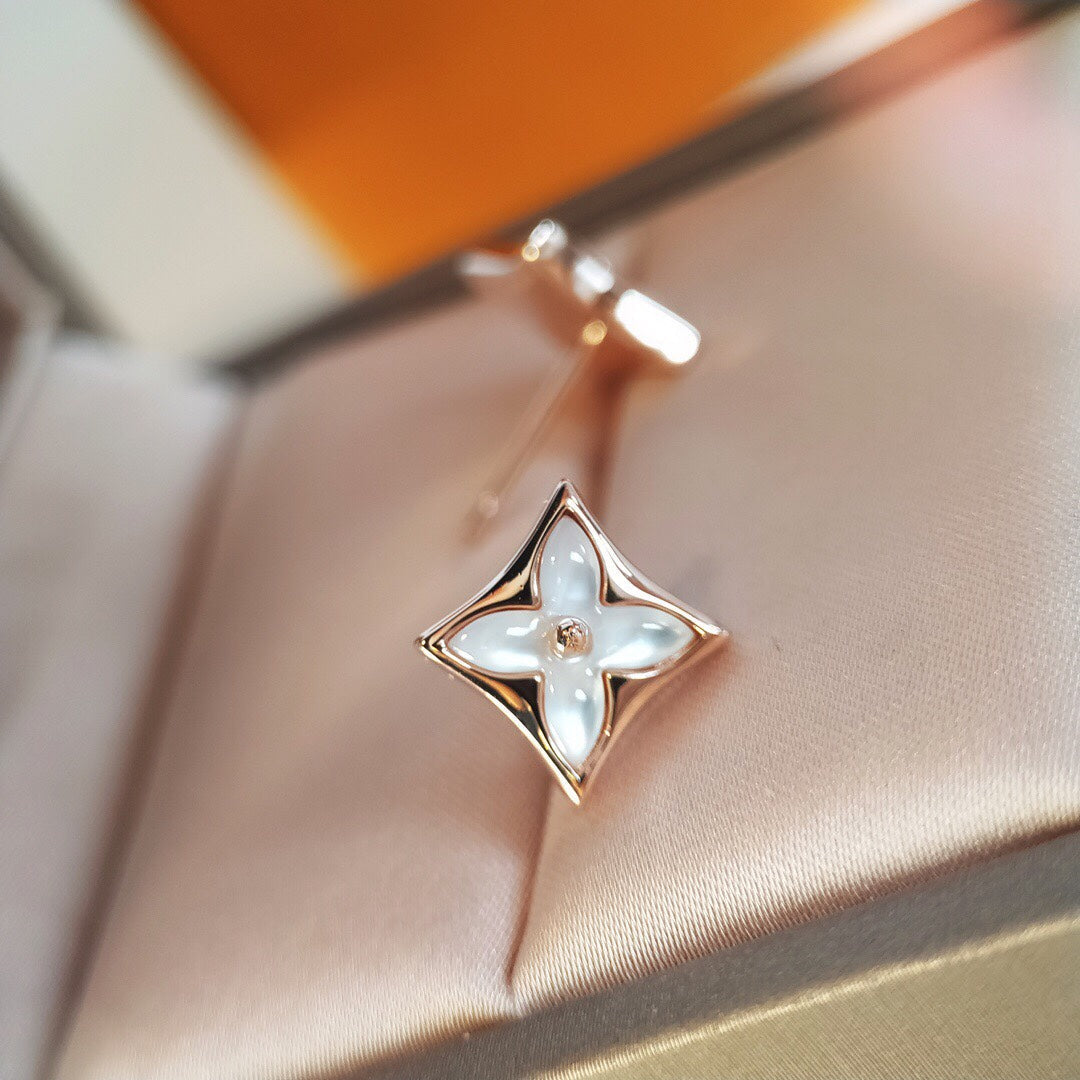 [Lumi Jewels]STAR MOP PINK GOLD EARRINGS