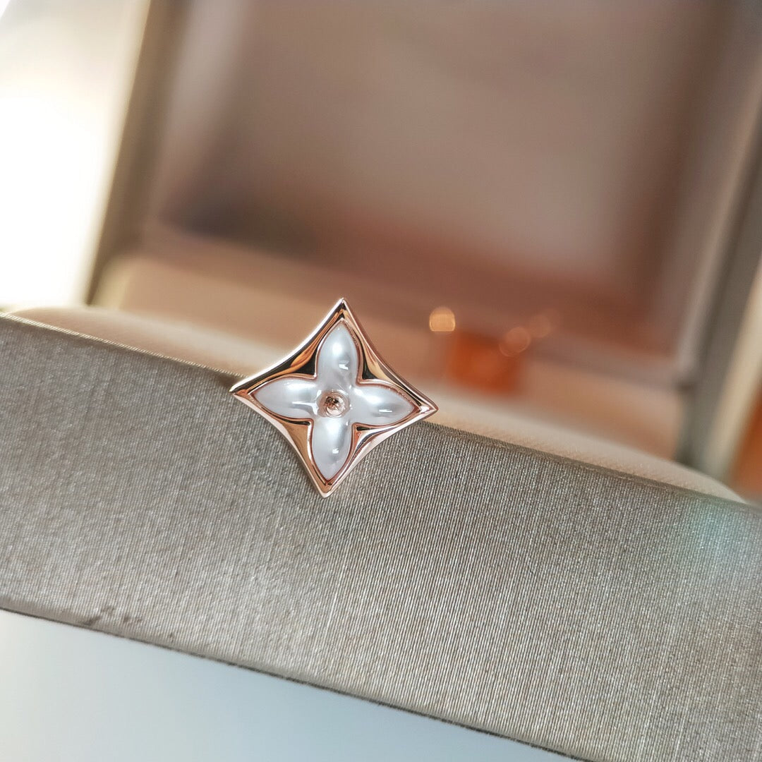 [Lumi Jewels]STAR MOP PINK GOLD EARRINGS