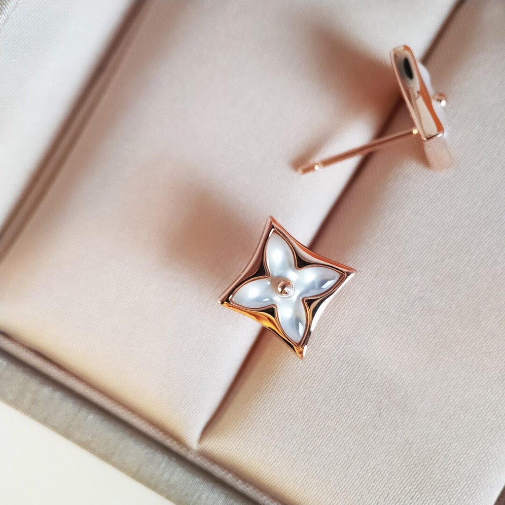 [Lumi Jewels]STAR MOP PINK GOLD EARRINGS
