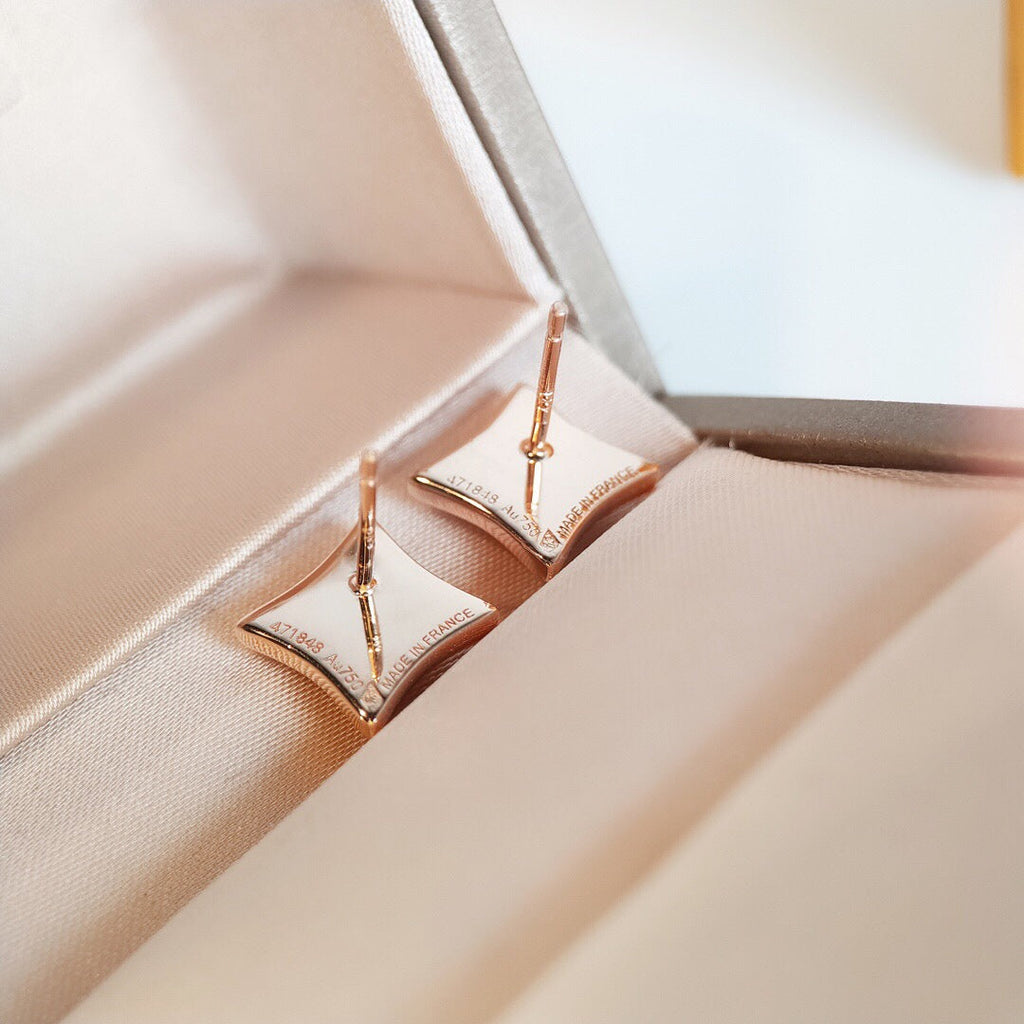 [Lumi Jewels]STAR MOP PINK GOLD EARRINGS