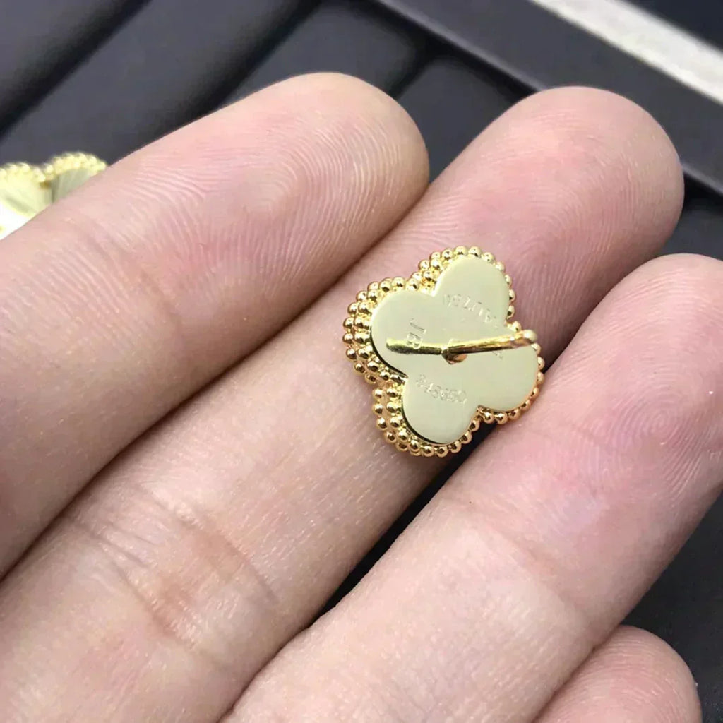 [Lumi Jewels]CLOVER MINI 9.5MM LASER EARRINGS