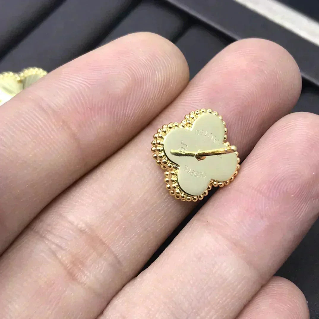 [Lumi Jewels]CLOVER MINI 9.5MM LASER EARRINGS