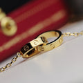 [Lumi Jewels]LOVE NECKLACE DOUBLE RING GOLD