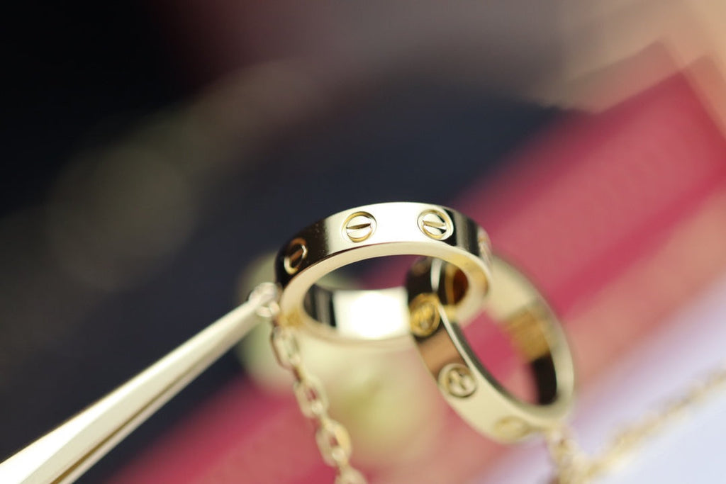 [Lumi Jewels]LOVE NECKLACE DOUBLE RING GOLD