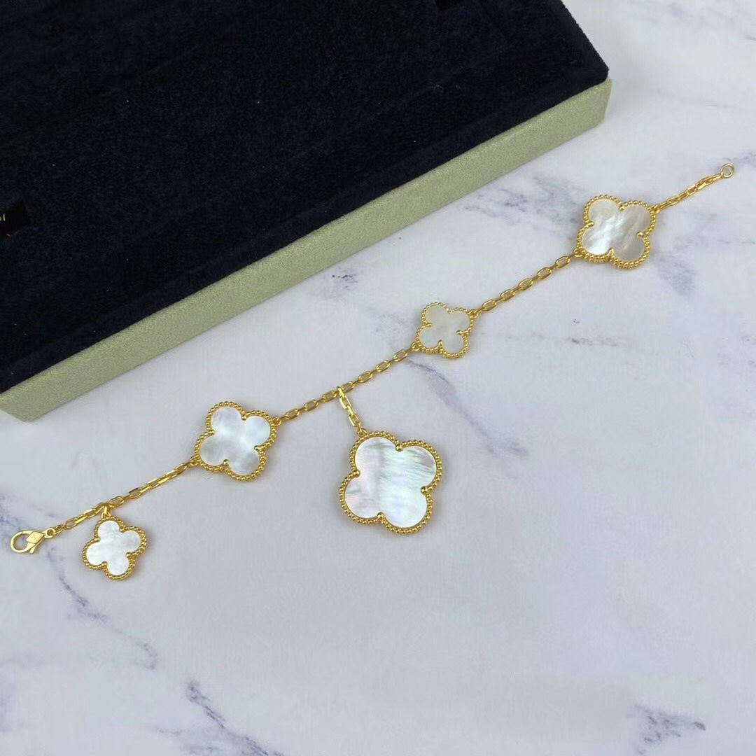 [Lumi Jewels]MAGIC CLOVER MOP GOLD BRACELET 5 MOTIFS