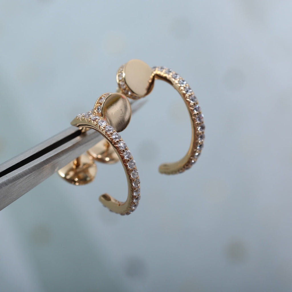 [Lumi Jewels]JUSTE EARRINGS 12.75MM PINK GOLD DIAMOND