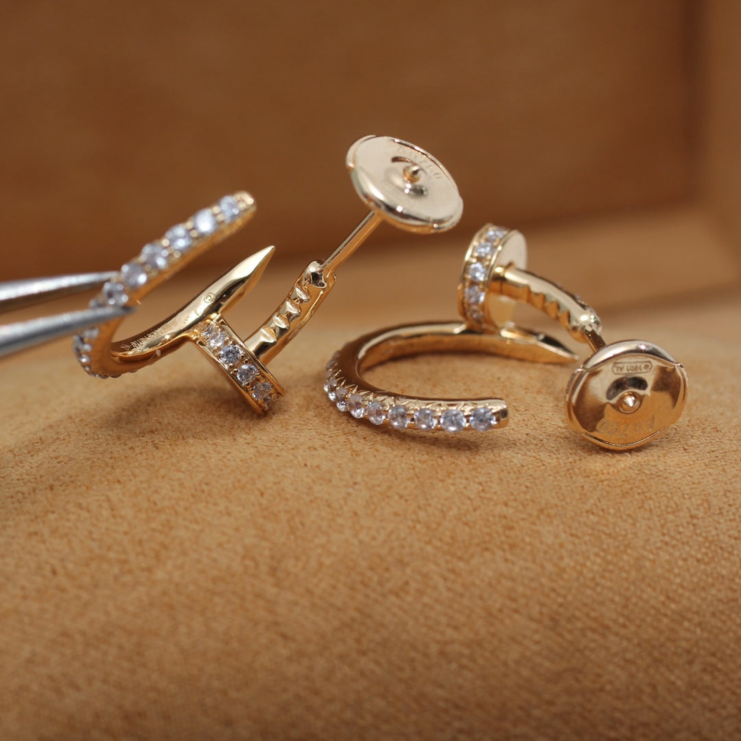 [Lumi Jewels]JUSTE EARRINGS 12.75MM PINK GOLD DIAMOND
