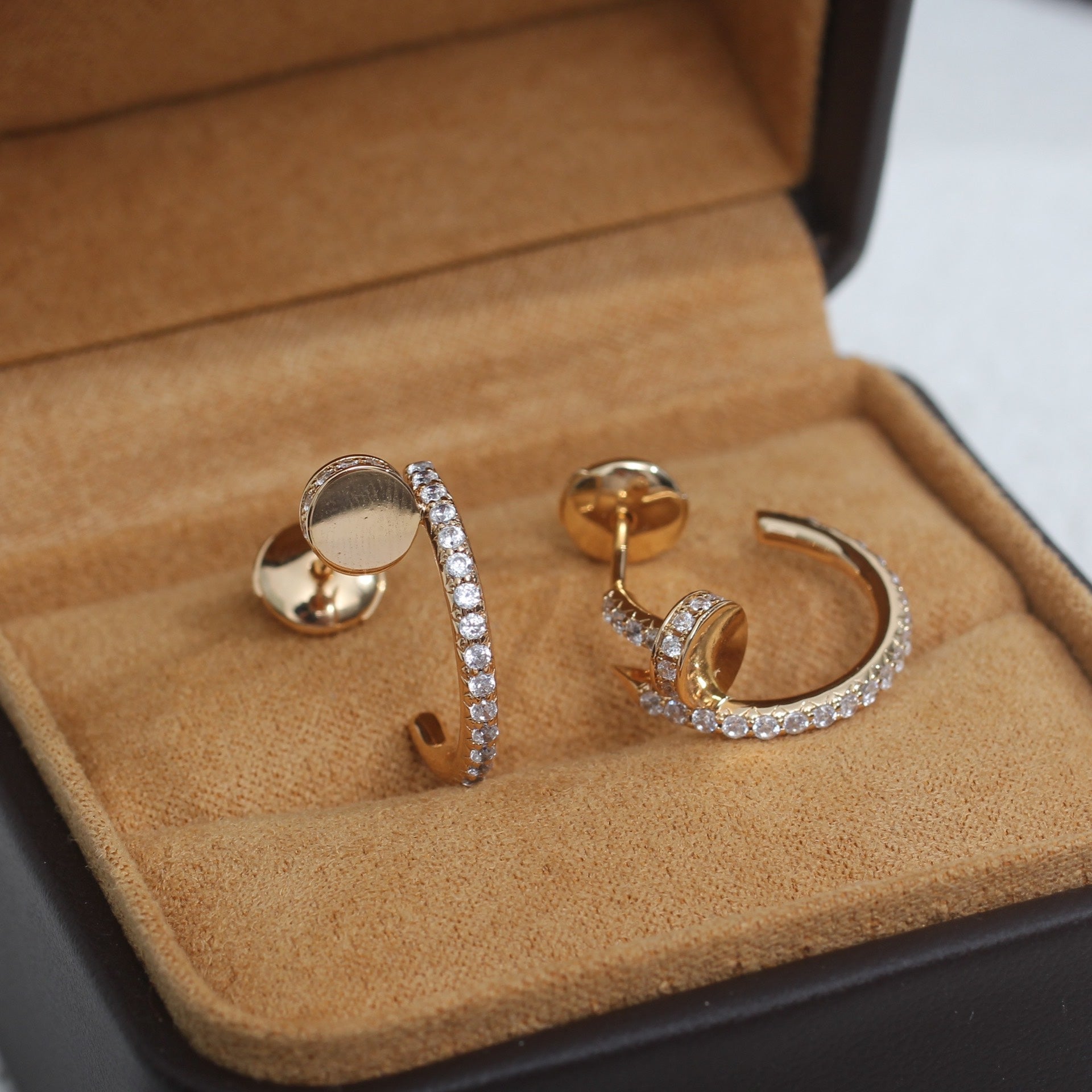 [Lumi Jewels]JUSTE EARRINGS 12.75MM PINK GOLD DIAMOND