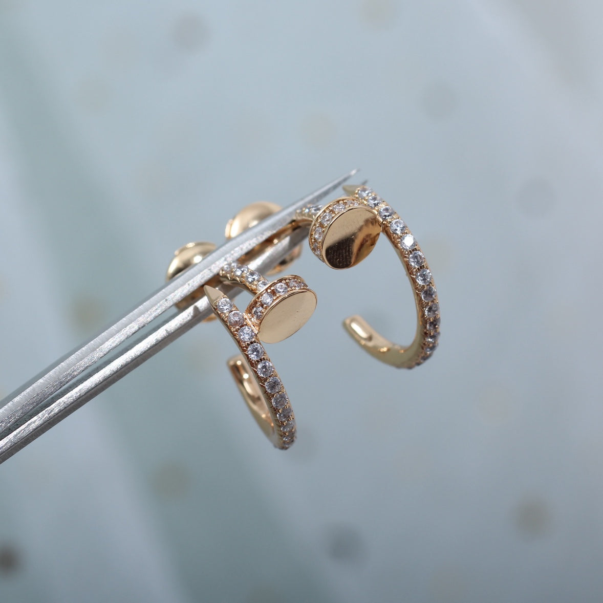 [Lumi Jewels]JUSTE EARRINGS 12.75MM PINK GOLD DIAMOND