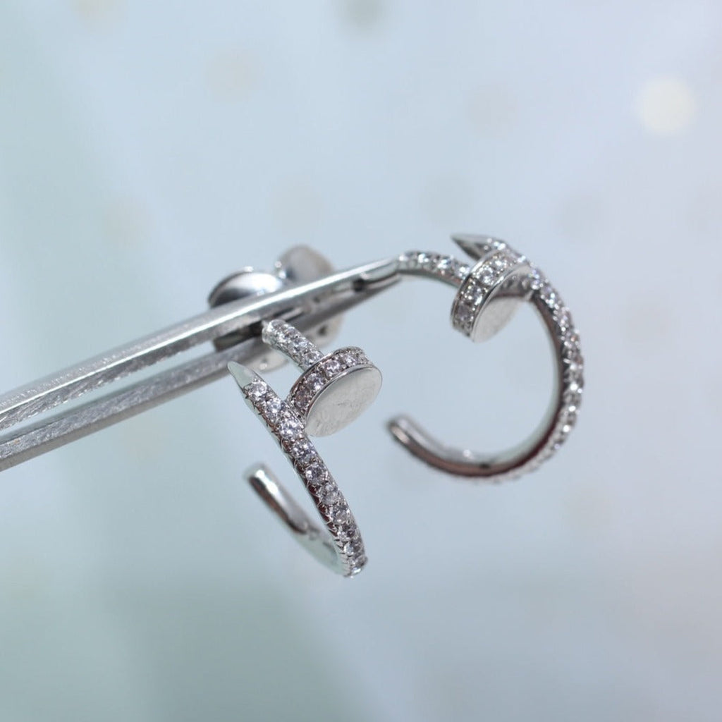 [Lumi Jewels]JUSTE EARRINGS 12.75MM SILVER DIAMOND