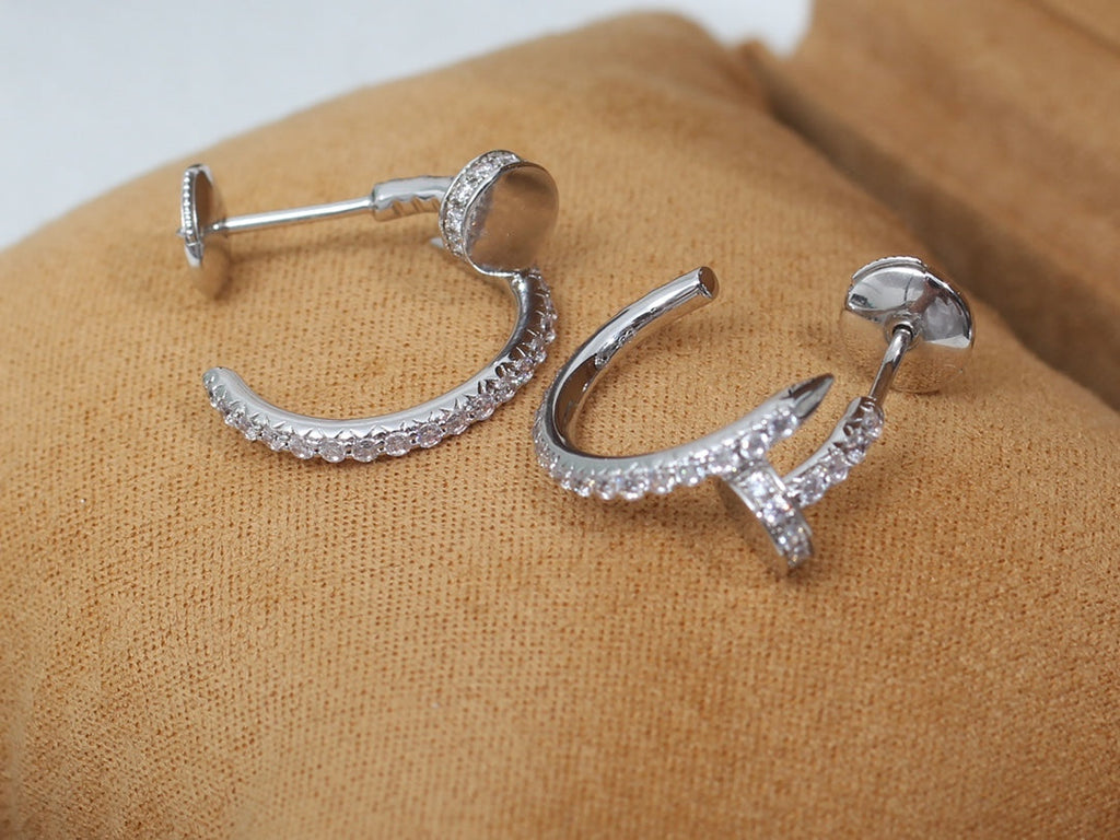 [Lumi Jewels]JUSTE EARRINGS 12.75MM SILVER DIAMOND