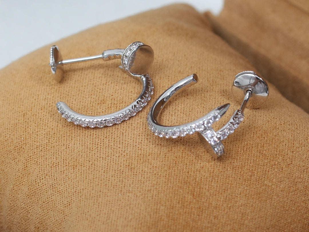 [Lumi Jewels]JUSTE EARRINGS 12.75MM SILVER DIAMOND