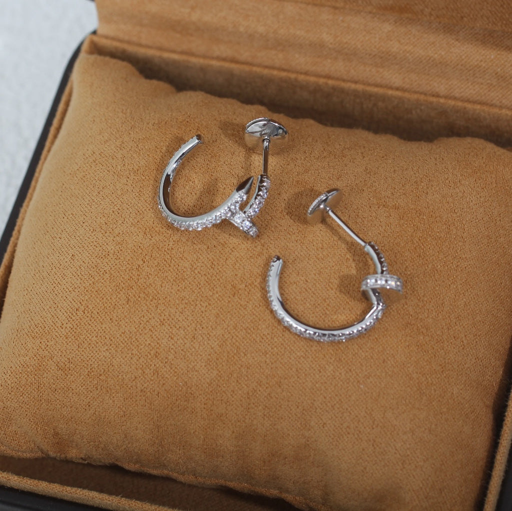 [Lumi Jewels]JUSTE EARRINGS 12.75MM SILVER DIAMOND