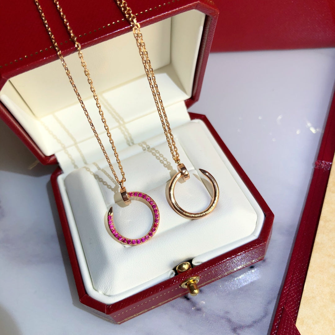 [Lumi Jewels]JUSTE NECKLACE GOLD RED DIAMONDS