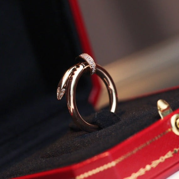 [Lumi Jewels]JUSTE RING 2.65MM PINK GOLD DIAMOND