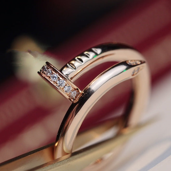 [Lumi Jewels]JUSTE RING 2.65MM PINK GOLD DIAMOND