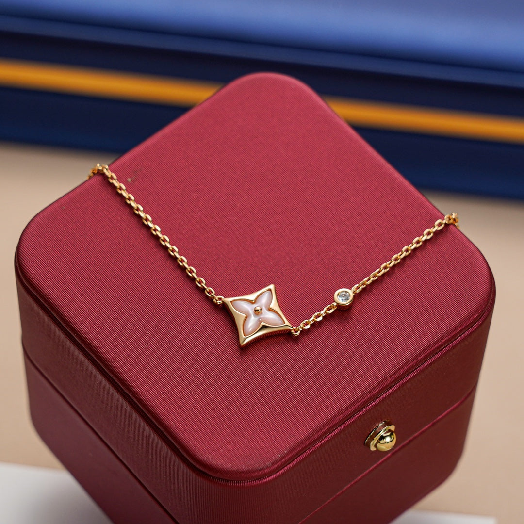 [Lumi Jewels]STAR 1 DIAMOND PINK GOLD BRACELET