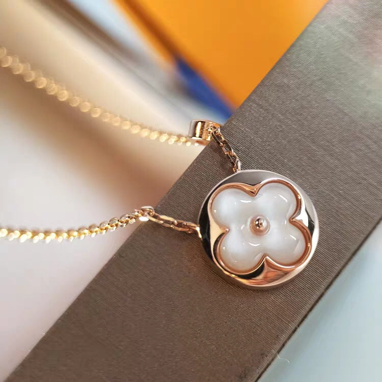 [Lumi Jewels]SUN MOP GOLD 1 DIAMOND NECKLACE