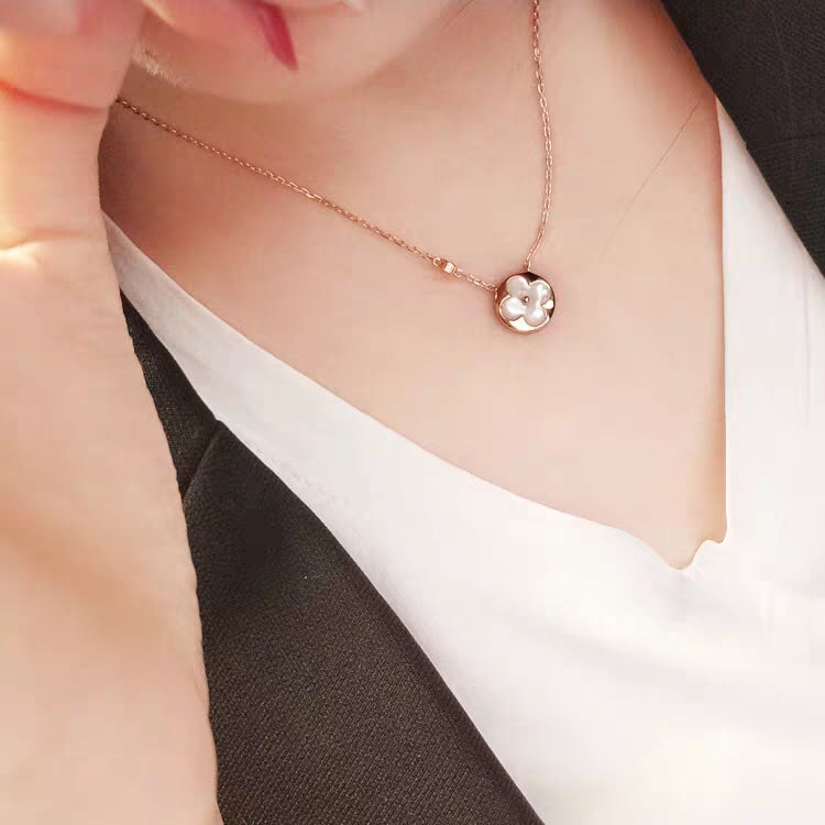 [Lumi Jewels]SUN MOP GOLD 1 DIAMOND NECKLACE