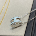 [Lumi Jewels]POP H LIGHT BLUE NECKLACE