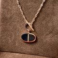 [Lumi Jewels]CHAINE VERSO BLACK CERAMIC NECKLACE
