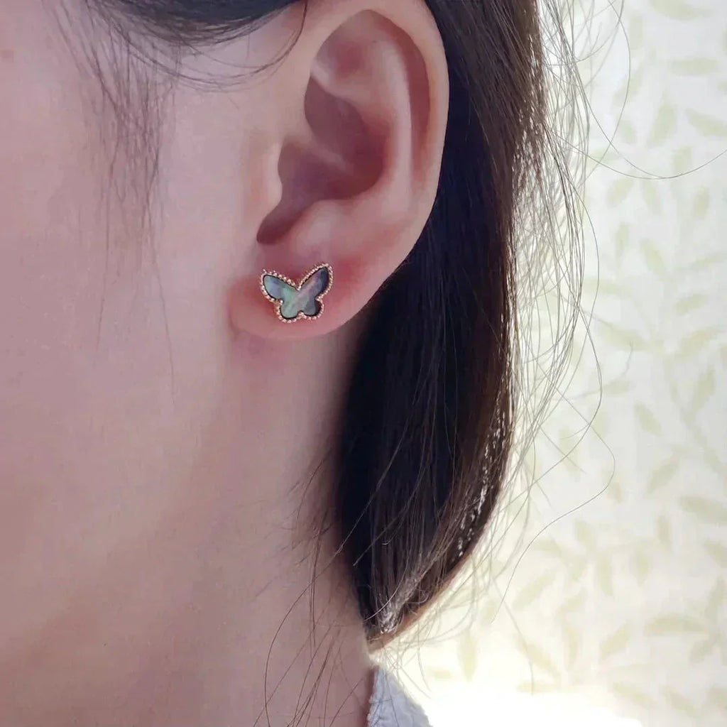 [Lumi Jewels]BUTTERFLY DARK MOP  EARRINGS