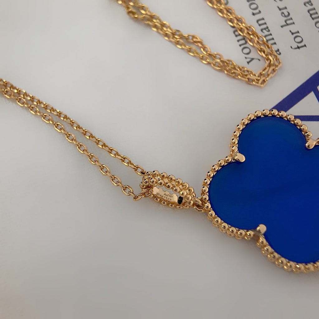 [Lumi Jewels]CLOVER 25MM NECKLACE TURQUOISE ROSE GOLD