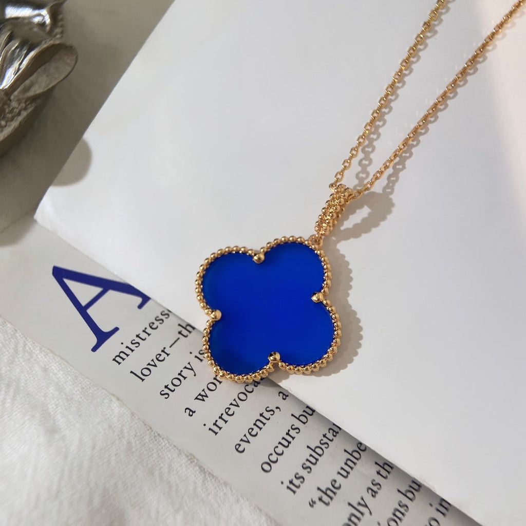 [Lumi Jewels]CLOVER 25MM NECKLACE TURQUOISE ROSE GOLD