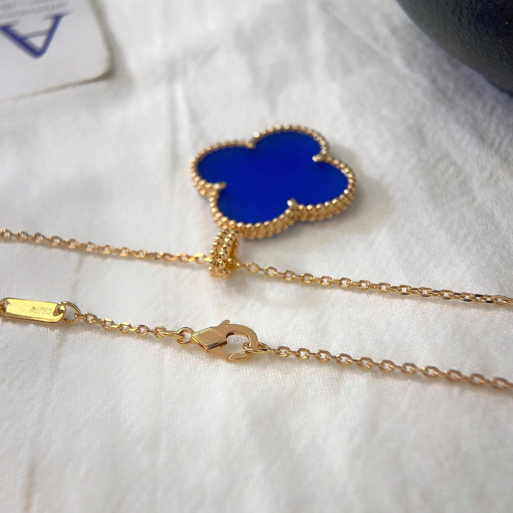 [Lumi Jewels]CLOVER 25MM NECKLACE TURQUOISE ROSE GOLD