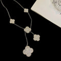 [Lumi Jewels]CLOVER 5 MOTIFS SILVER DIAMONDS NECKLACE