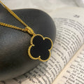 [Lumi Jewels]CLOVER 25MM NECKLACE GOLD ONYX