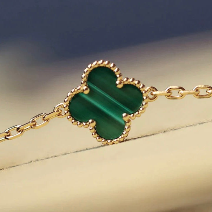 [Lumi Jewels]CLOVER 20 MOTIFS MALACHITE GOLD