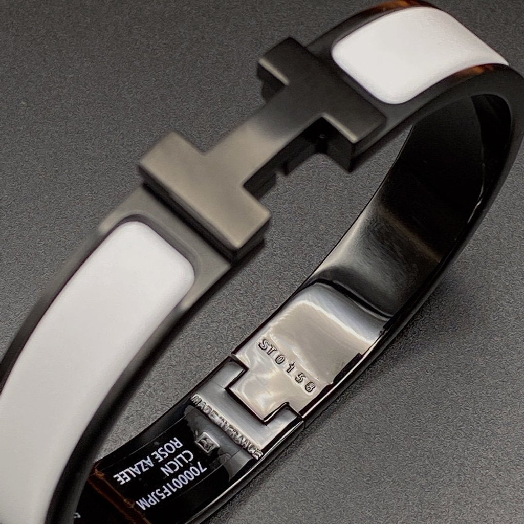 [Lumi Jewels]H BRACELET 12MM BLACK WHITE CERAMIC