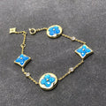 [Lumi Jewels]STAR AND SUN TURQUOISE 4 MOTIFS 3 DIAMONDS