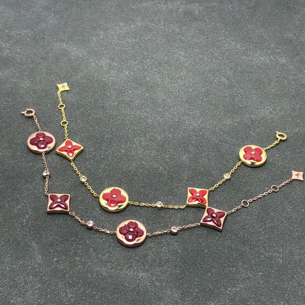 [Lumi Jewels]STAR AND SUN CARNELIAN 4 MOTIFS 3 DIAMONDS