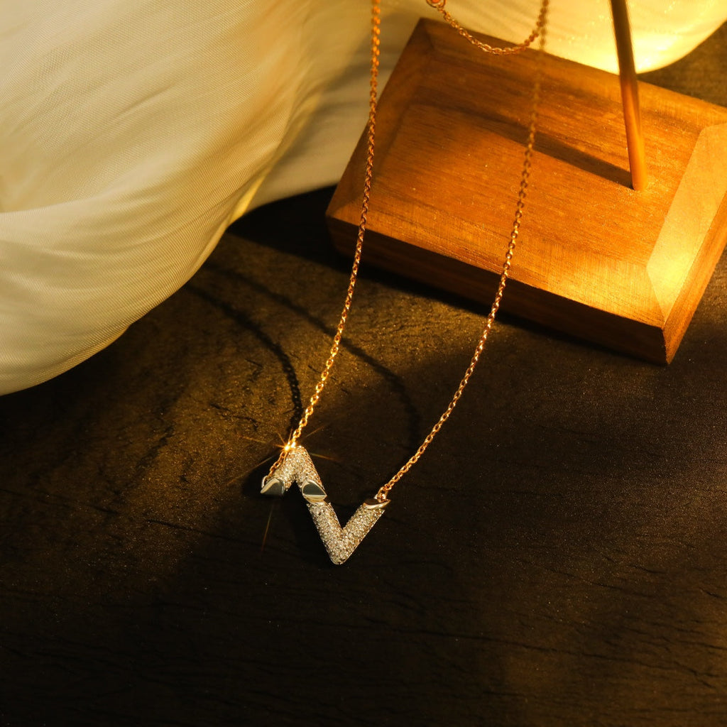 [Lumi Jewels]VOLT SILVER DIAMOND PEDANT NECKLACE