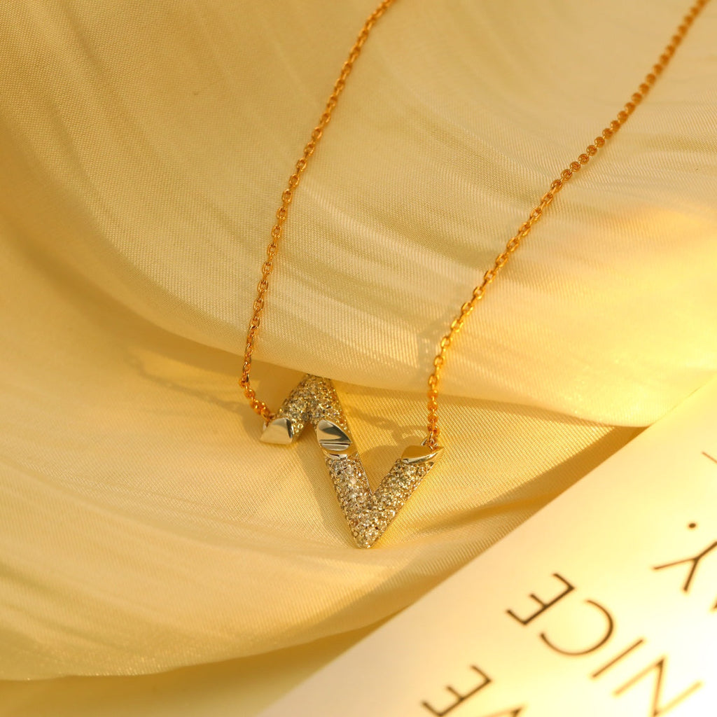 [Lumi Jewels]VOLT SILVER DIAMOND PEDANT NECKLACE