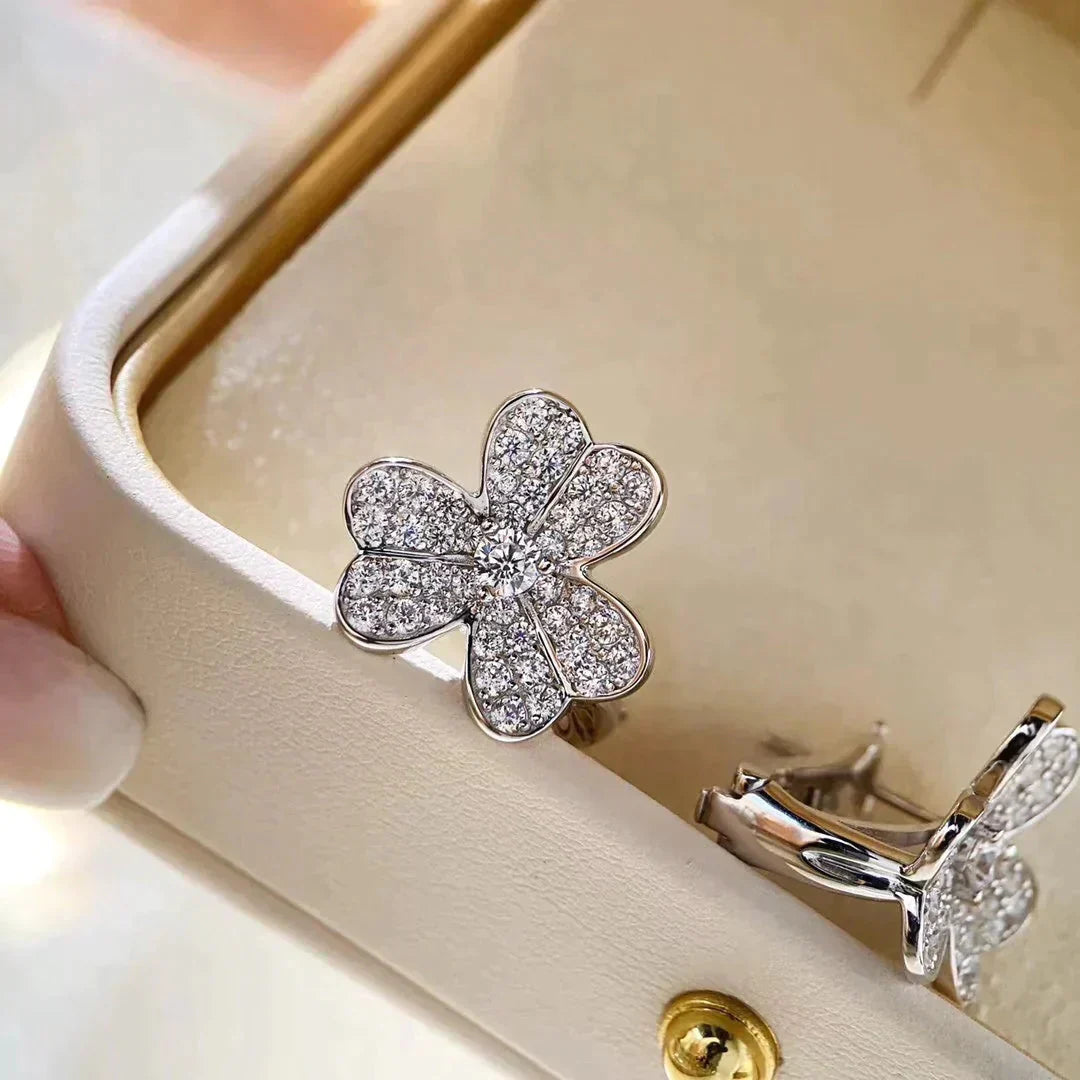[Lumi Jewels]CLOVER COMOS DIAMOND EARRINGS SILVER
