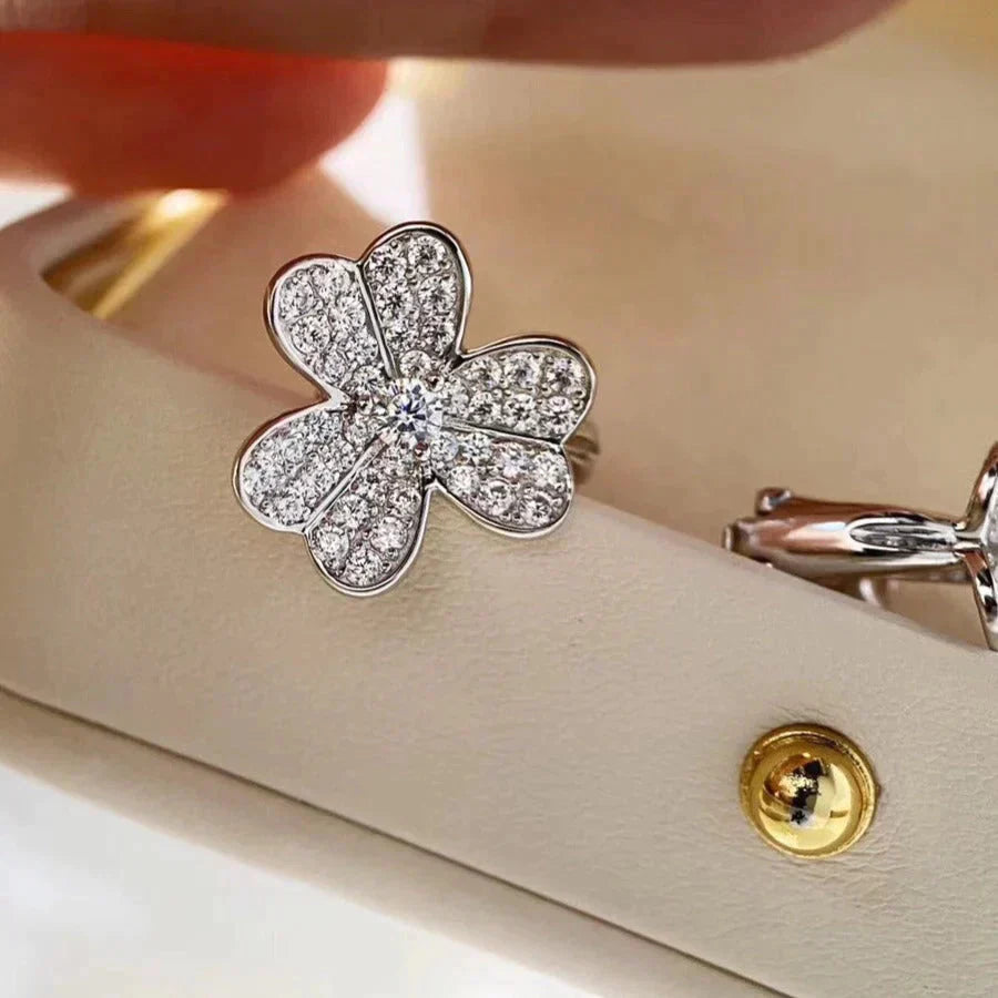 [Lumi Jewels]CLOVER COMOS DIAMOND EARRINGS SILVER