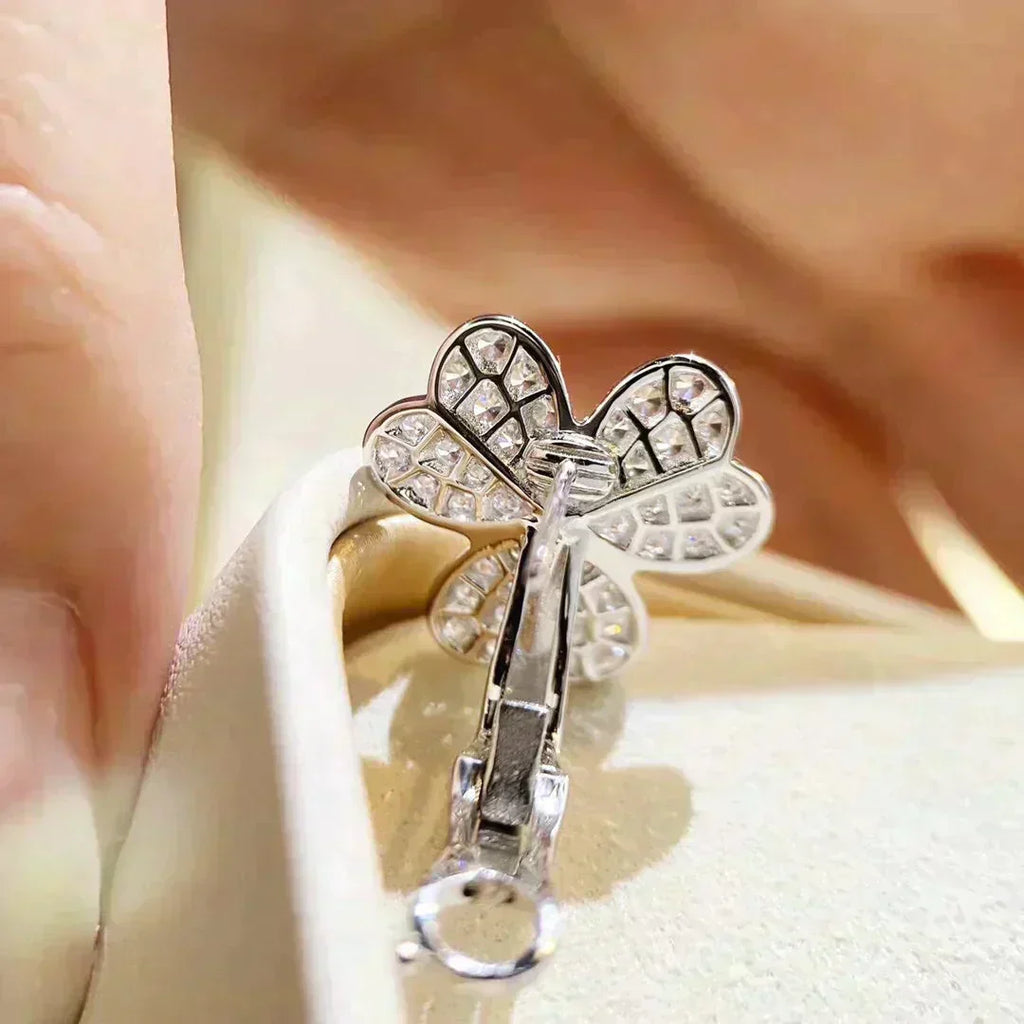 [Lumi Jewels]CLOVER COMOS DIAMOND EARRINGS SILVER