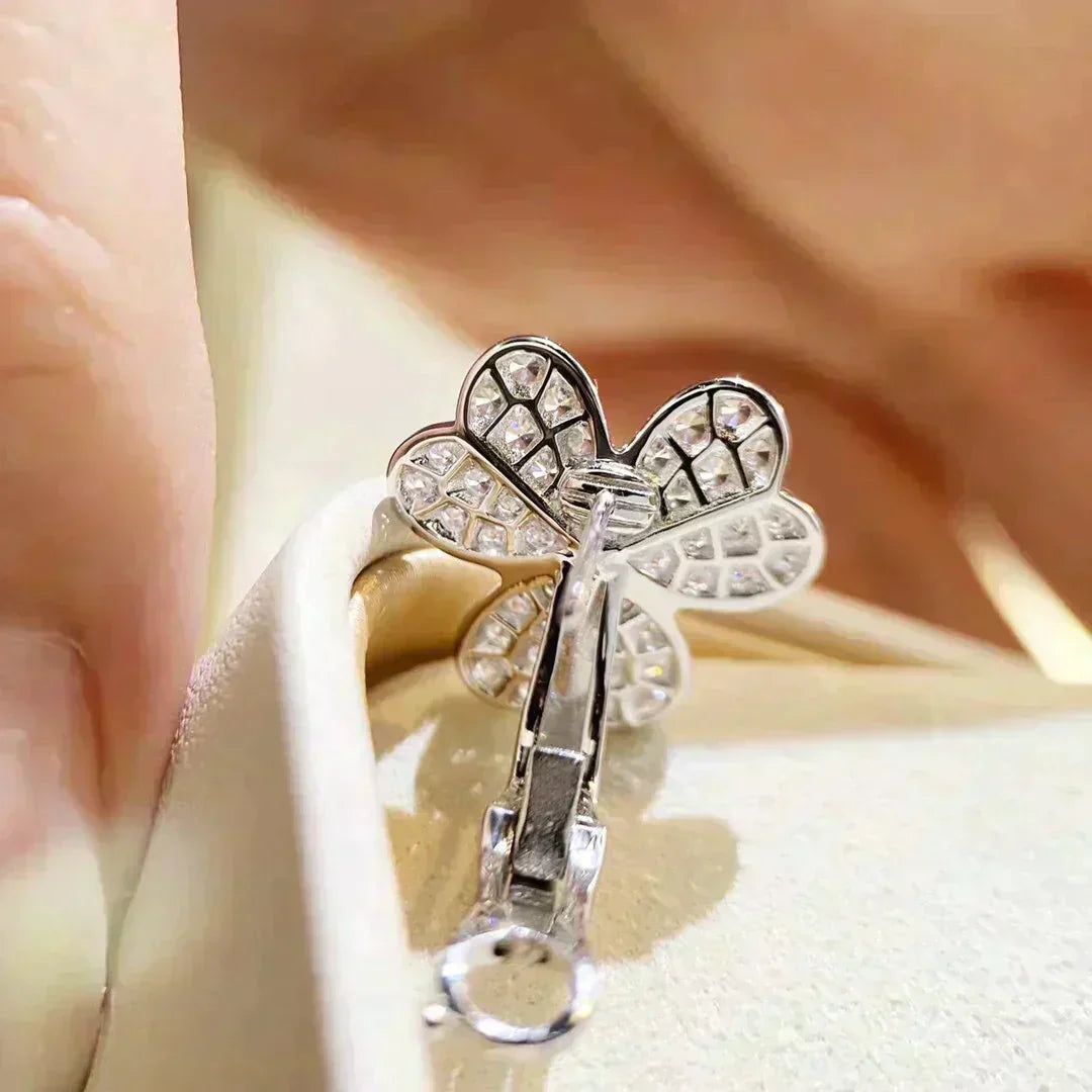 [Lumi Jewels]CLOVER COMOS DIAMOND EARRINGS SILVER