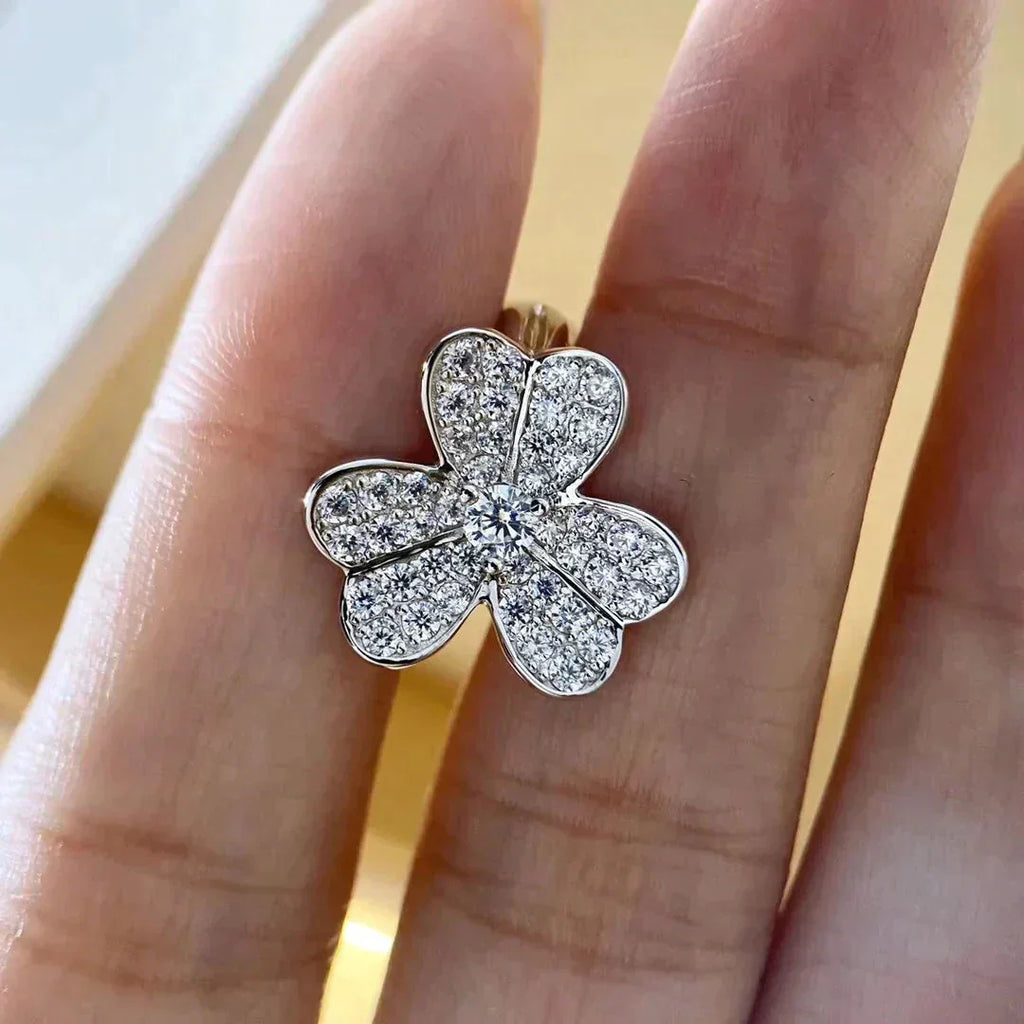 [Lumi Jewels]CLOVER COMOS DIAMOND EARRINGS SILVER