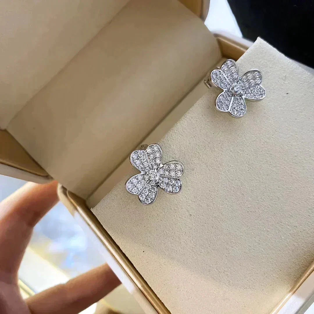 [Lumi Jewels]CLOVER COMOS DIAMOND EARRINGS SILVER