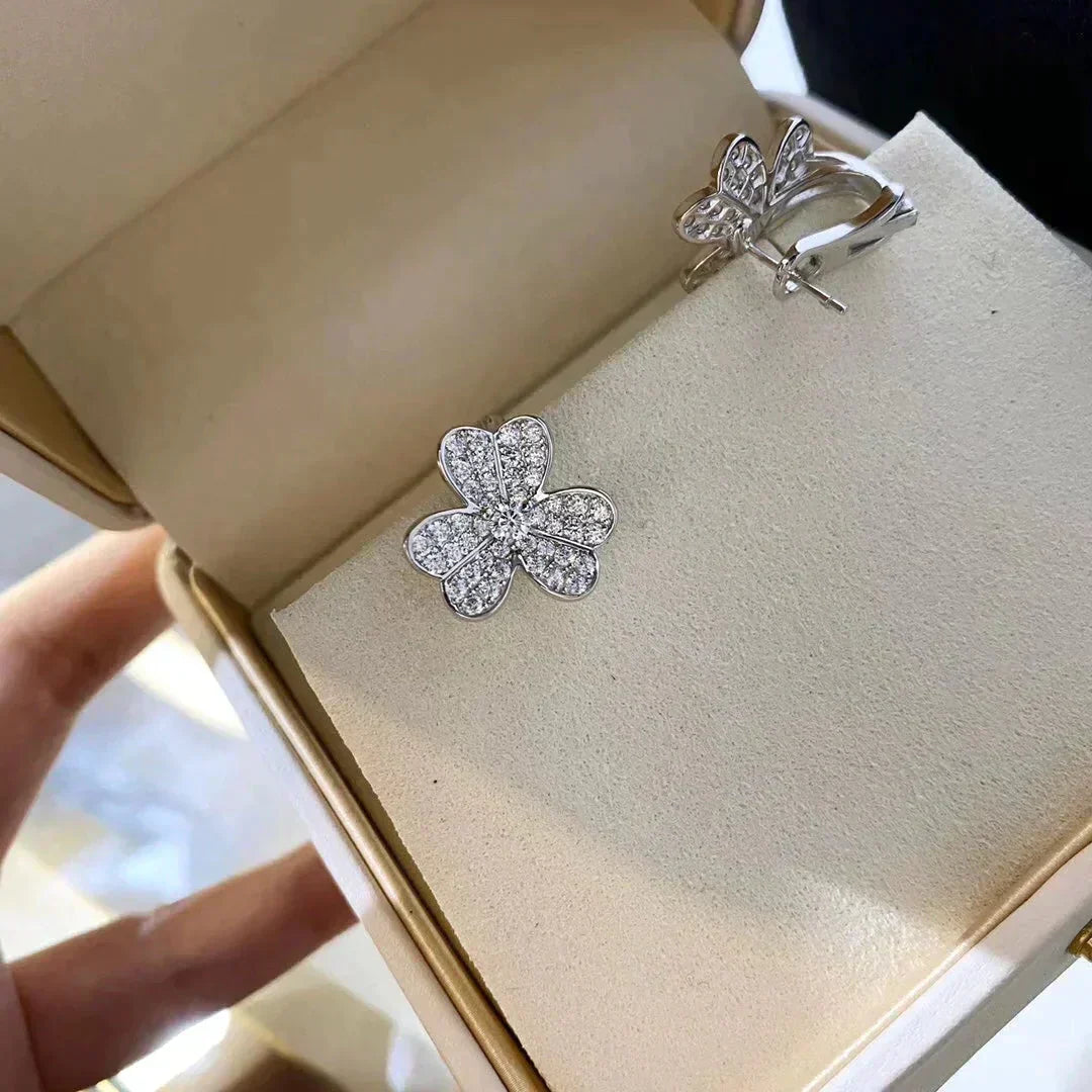[Lumi Jewels]CLOVER COMOS DIAMOND EARRINGS SILVER