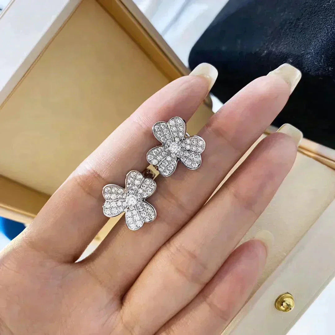 [Lumi Jewels]CLOVER COMOS DIAMOND EARRINGS SILVER