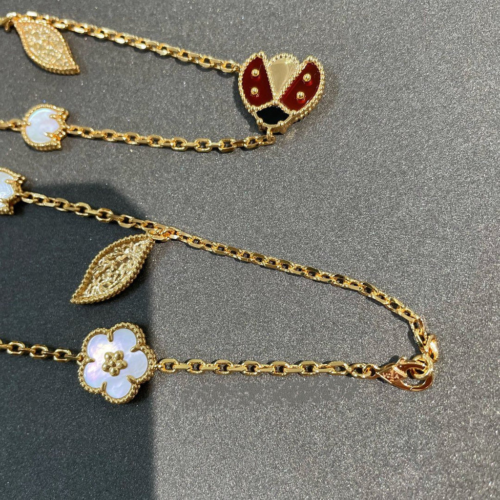 [Lumi Jewels]LUCKY SPRING 15 MOTIFS GOLD NECKLACE