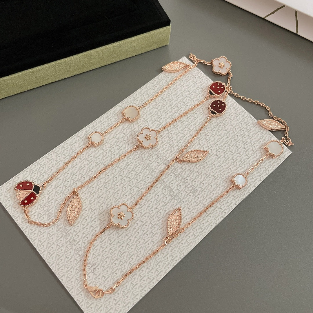 [Lumi Jewels]LUCKY SPRING 15 MOTIFS ROSE GOLD NECKLACE