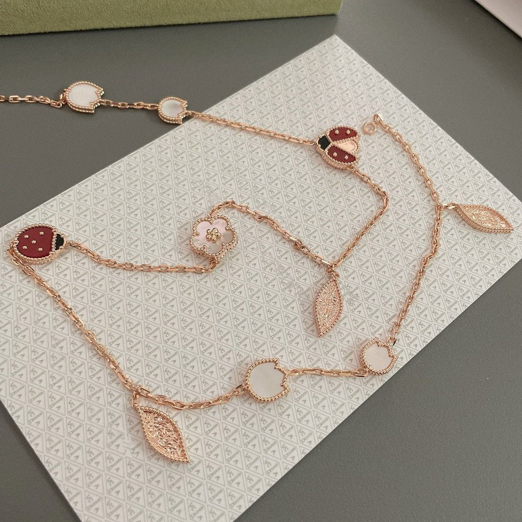 [Lumi Jewels]LUCKY SPRING 15 MOTIFS ROSE GOLD NECKLACE